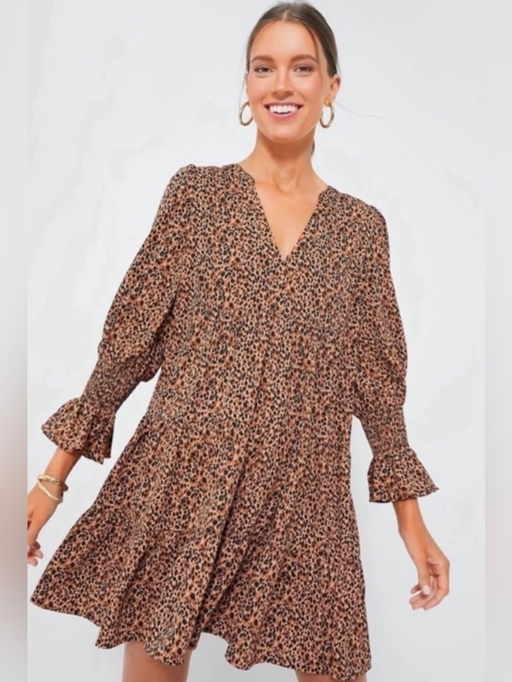 Pomander Place Kenzo Leopard Print Mini Dress, Size XXL